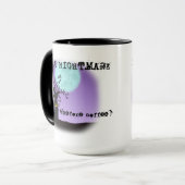 Mug Je suis un cauchemar avant le café drôle Halloween (Devant gauche)