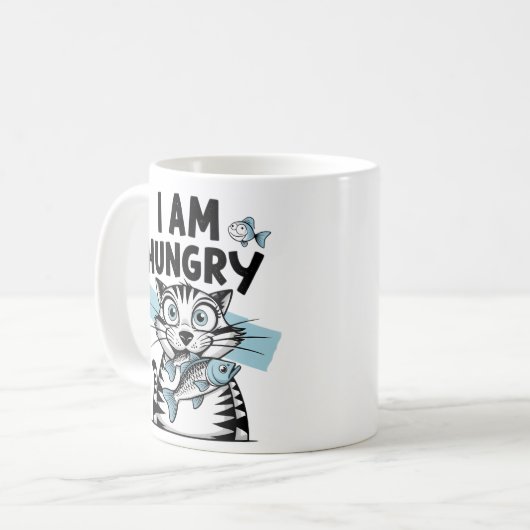 Mug Je suis un chat affamé (Devant gauche)