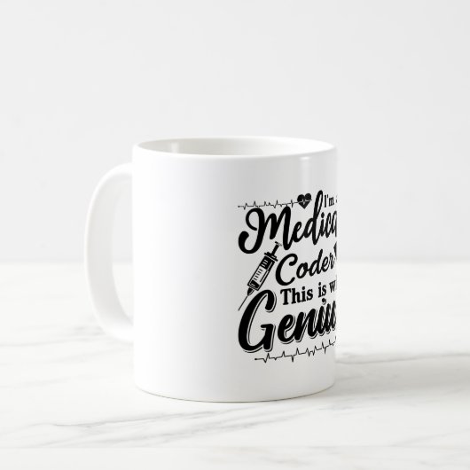 Mug Je suis Un Codeur Médicale Ce Codage Programmeur G (Devant gauche)