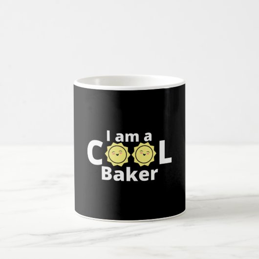 Mug Je suis un cool Baker design - avec le soleil jaun (Centre)