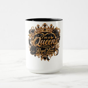 Mug Je suis un design de couronne royale élégante de r