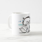 Mug Je suis un dessin animé de chat cool (Devant gauche)