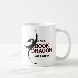 Mug Je suis un dragon de livre pas un ver (imprimé le