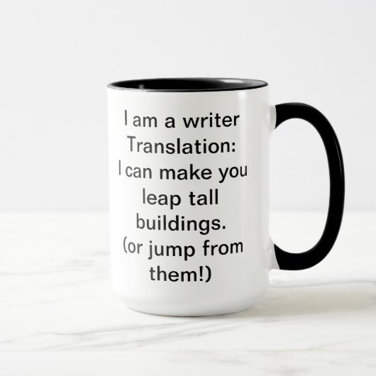 Mug Je suis un écrivain (Droite)