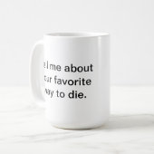 Mug Je suis un écrivain (Devant gauche)