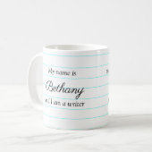 Mug Je Suis Un Écrivain Poème Motivationnel Personnali (Devant gauche)
