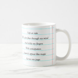 Mug Je Suis Un Écrivain Poème Motivationnel Personnali