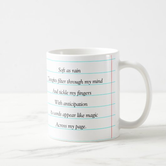 Mug Je Suis Un Écrivain Poème Motivationnel Personnali (Droite)