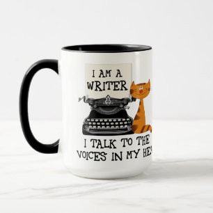 Mug Je suis un écrivain que je parle aux voix dans ma