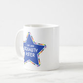 Mug Je suis un électeur d'égalité ! LGBTQ+ Rainbow Sta (Devant gauche)