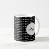 Mug Je suis un enfant de Dieu Noir Personnalisé (Devant droit)