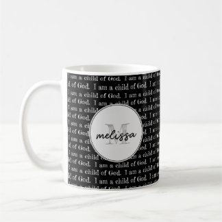 Mug Je suis un enfant de Dieu Noir Personnalisé