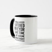 Mug Je suis un enquêteur agréé pour gagner du temps (Devant gauche)