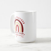 Mug Je suis un enseignant Quelle est votre superpuissa (Devant gauche)