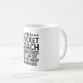 Mug Je suis un entraîneur de cricket pas un magicien d (Devant droit)