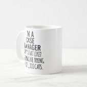 Mug JE SUIS UN GESTIONNAIRE DE DOSSIERS Qu'est-ce que (Devant gauche)