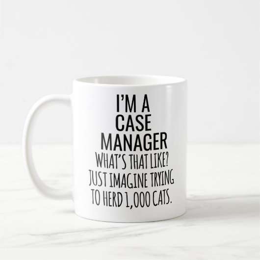 Mug JE SUIS UN GESTIONNAIRE DE DOSSIERS Qu'est-ce que (Gauche)
