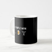 Mug Je Suis Un Homme Simple Drôle Billard (Devant gauche)