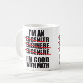 Mug Je suis un ingénieur - bon aux maths (Devant gauche)