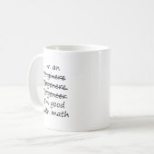 Mug je suis un ingénieur bon avec des maths (Devant gauche)