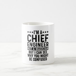 Mug Je suis un ingénieur en chef pas un magicien drô