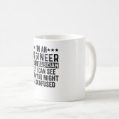 Mug Je suis un ingénieur pas un magicien drôle (Devant droit)