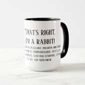 Mug Je suis un lapin ! (Devant droit)