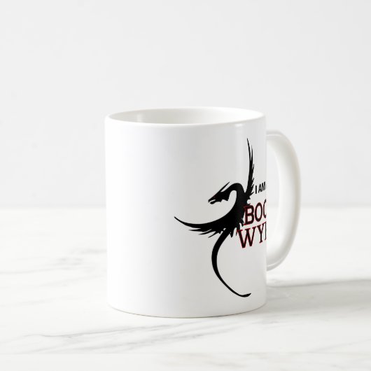 Mug Je suis un livre Wyrm (imprimé les deux côtés) (Devant droit)