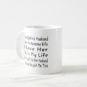 Mug Je suis un mari gâté, j'ai une femme géniale (Devant gauche)