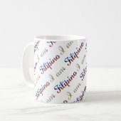 Mug Je suis un Motif philippin de la typographie de la (Devant gauche)