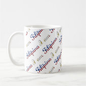 Mug Je suis un Motif philippin de la typographie de la (Gauche)