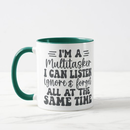 Mug Je suis un multitâche que je peux écouter ignorer (Gauche)