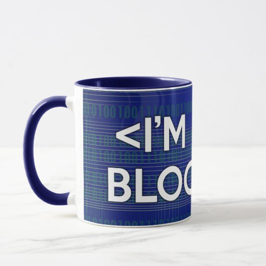 MUG JE SUIS UN ORDINATEUR BLOODÉE PAR CODE (Gauche)
