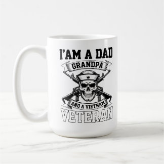 Mug Je Suis Un Papa Grand-Père Et Un Crâne De Vétéran