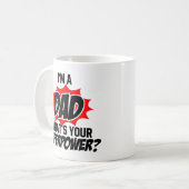 Mug Je suis un papa Quel est ton super pouvoir ? (Devant gauche)