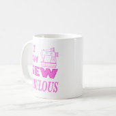Mug Je Suis Un Peu Fabuleux En Rose Et Blanc (Devant gauche)
