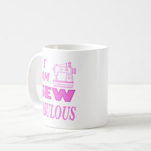 Mug Je Suis Un Peu Fabuleux En Rose Et Blanc (Devant gauche)