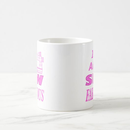 Mug Je Suis Un Peu Fabuleux En Rose Et Blanc (Centre)