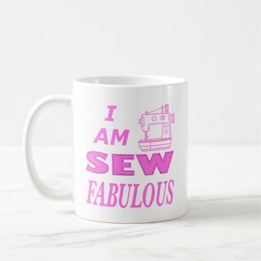Mug Je Suis Un Peu Fabuleux En Rose Et Blanc (Gauche)
