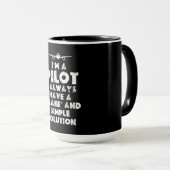 Mug Je suis un pilote amusant (Devant droit)
