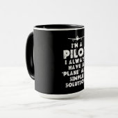 Mug Je suis un pilote amusant (Devant gauche)
