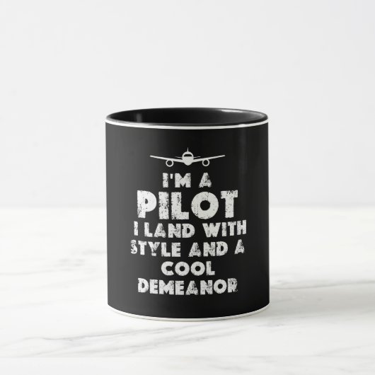 Mug Je suis un pilote amusant (Centre)