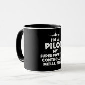 Mug Je suis un pilote amusant (Devant gauche)
