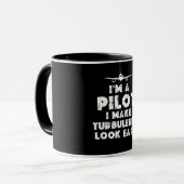Mug Je suis un pilote amusant (Devant gauche)