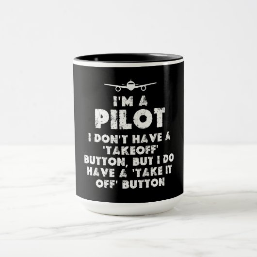 Mug Je suis un pilote amusant (Centre)