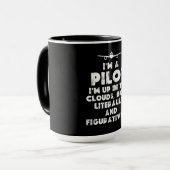 Mug Je suis un pilote amusant (Devant gauche)