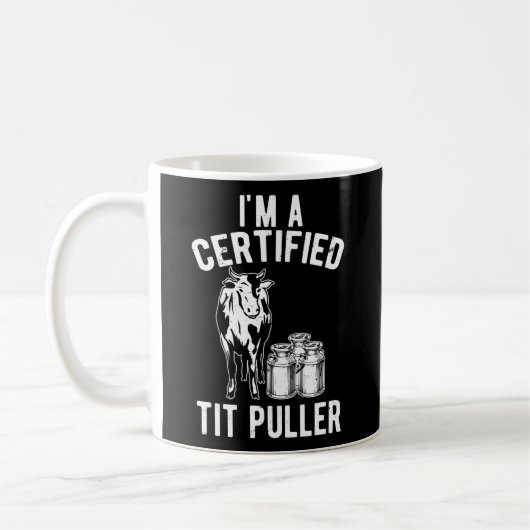 Mug Je Suis Un Producteur De Vache Laitière De Puller  (Gauche)