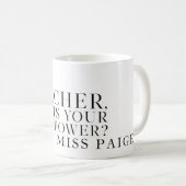 Mug Je suis UN PROFESSEUR, CE QUI EST VOTRE SUPER (Devant droit)