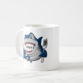 Mug Je suis un requin affamé (Devant gauche)