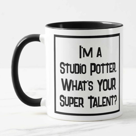 Mug Je suis un Studio Potter. Quel est ton super talen
